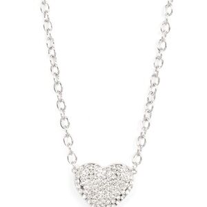 Elegant Silver Heart Pendant Necklace